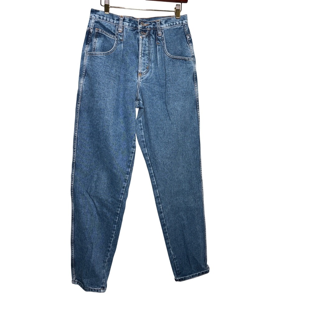 Vintage Guess Jeans Georges Marciano High Rise Tapered Denim Blue 32 90s classic